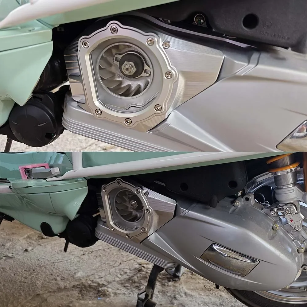 Фото Для Vespa Primavera Sprint GTS 125 150 iGet GTS 125 аксессуары для мотоциклов, защита цепи трансмиссии, защитная крышка №2
