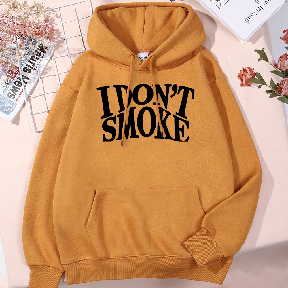 

I Don'T Smoke Printing Male Hoodie Vintage Oversized Tracksuit Simplicity Outdoor Hoodies Comfortable All-Match Clothing Male