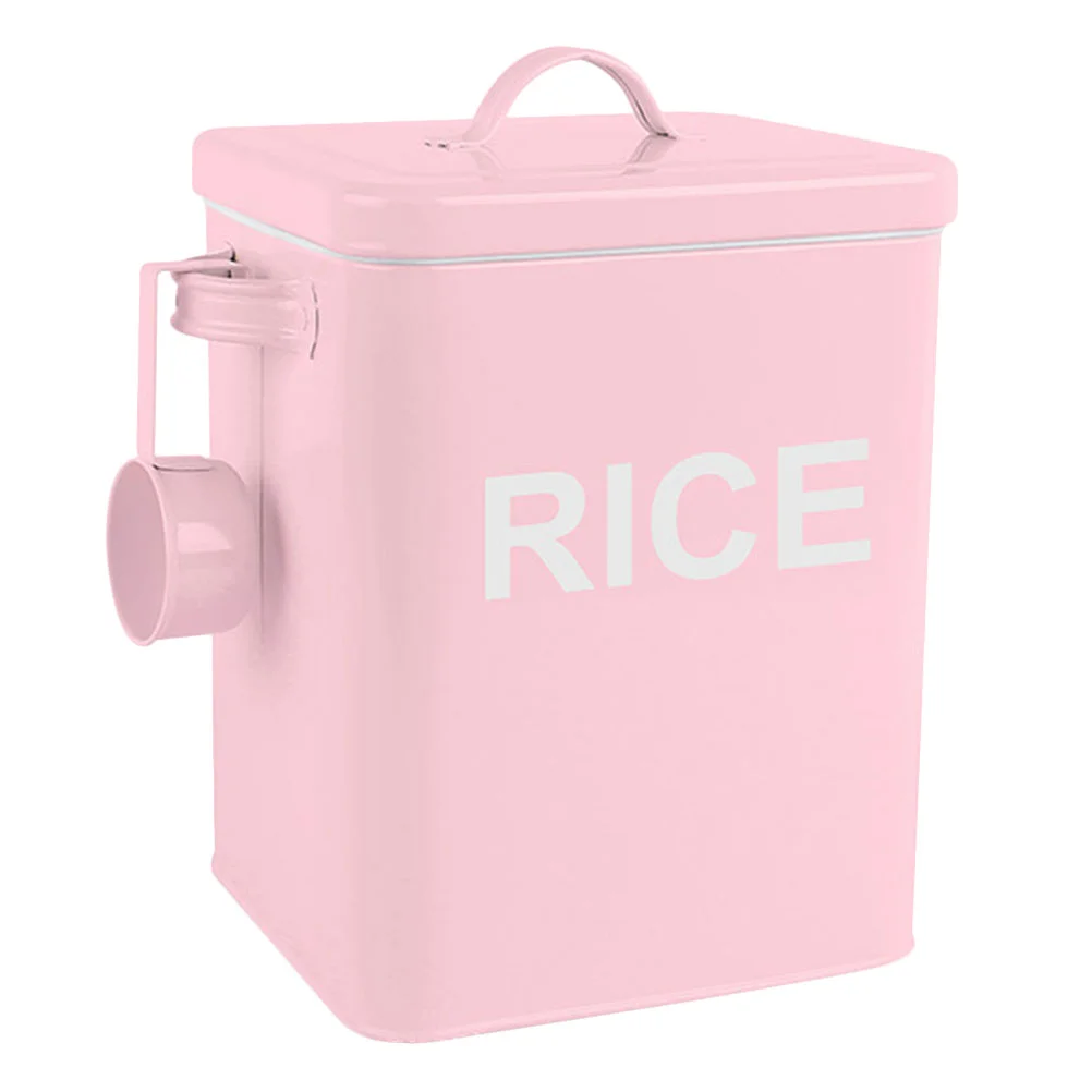 

Металлический контейнер с крышкой для хранения муки