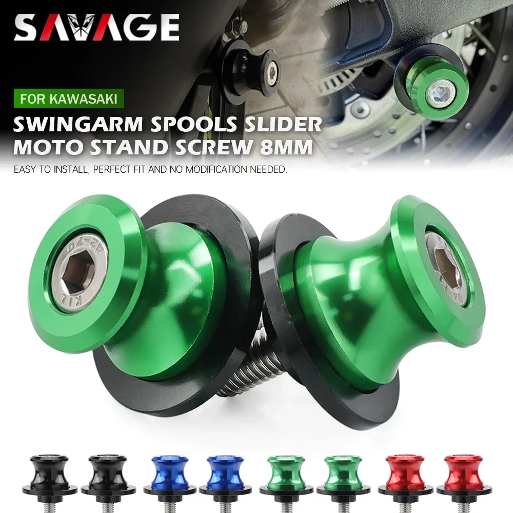 Forcellone Bobine Slider Per Kawasaki Z650 Z800 Z900 Z1000 Z1000Sx Zx6R Zx10R Ninja 650 400 Accessori Moto Vite Di Supporto M8