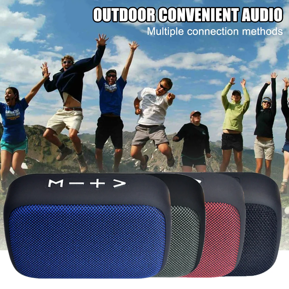 

Portable Wireless Speaker USB Rechargeable Bluetooth-Compatible with Microphone Handsfree Call FM Radio Speaker Supports USB/TF