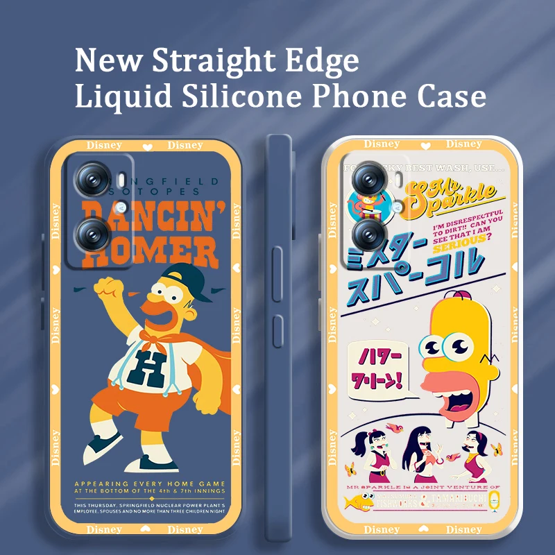 

Luxury Simpsons Homer Disney Liquid Rope Phone Case For OPPO Find X5 X3 Lite F21 A96 A94 A93 A77 A76 A74 A72 A57 A53S A16 A9 5G