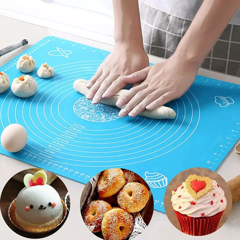

NEW2022 Silicone Baking Mat Non Stick Baking Pastry Mat Kneading Rolling Dough Pad Sheet Kitchen Tools