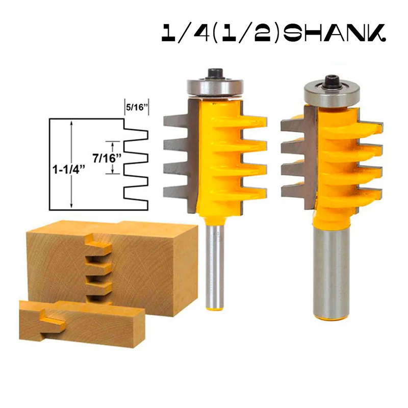 

Рельсовая направляющая с хвостовиком 1/2 дюйма, 1/4 Inc, реверсивное соединение пальца, клеевая фреза, конусная фреза, электронные инструменты, ...