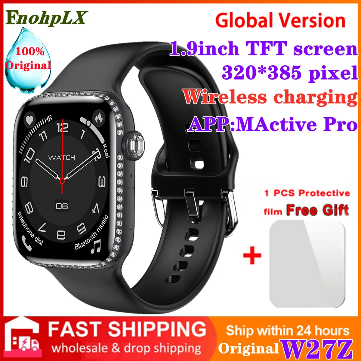 

2022 New 1.92 Men Smart Watch Series 7 Wireless Charging Blue Tooth Call AI Voice Assistant NFC Waterproof Women Smartwatch