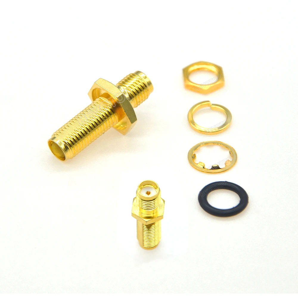 Waterproof SMA Female Jack to Bulkhead Straight Adapter for Raido Antenna 50 Ohm RF Connector 10pcs/Lot |