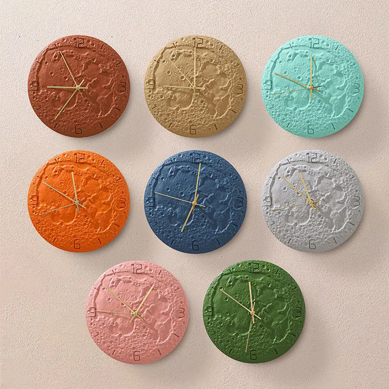 Настенные часы Moon круглые бесшумные художественные элегантные домашние