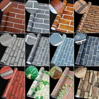 brick pattern self adhesive wallpaper rolls for walls vinyl waterproof wallpaper for modern home decor wall decorative stickers