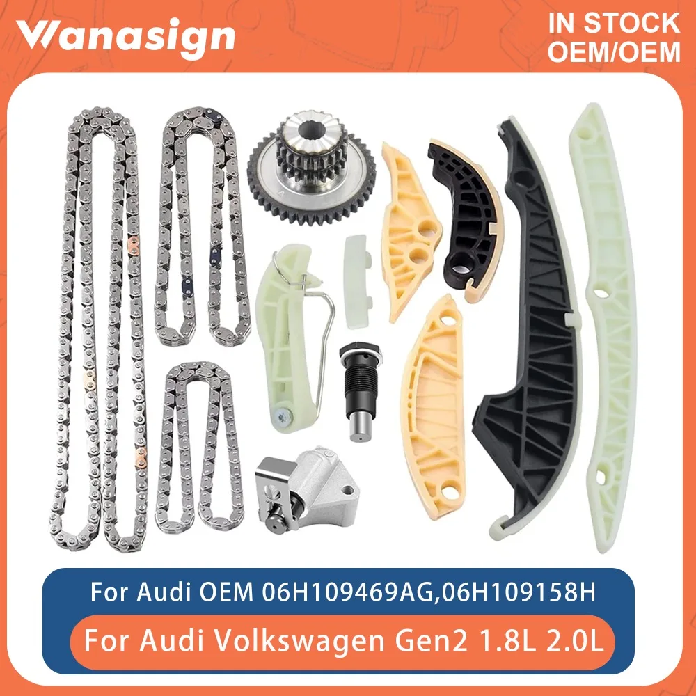 Фото Комплект цепи ГРМ для двигателей 2.0L Audi A3 A4 A5 A6 GTI Volkswagen TFSI Jetta GTI CCTA CCZA Gen2 EA888 2.0L L4 GAS 14-16 №1