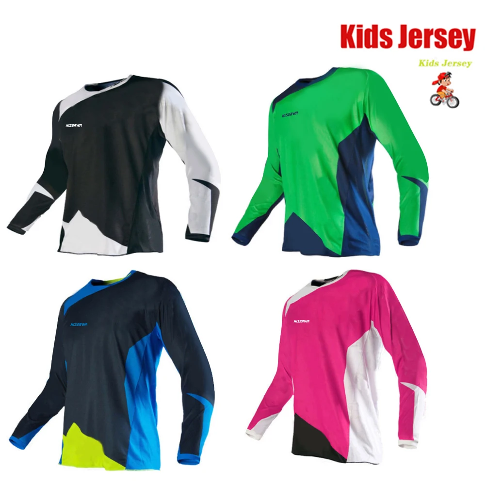 Kids Motocross Jersey Downhill Cycling Jerseys Mountain Bike Shirt Motorcycle MTB T-Shirt Clothing