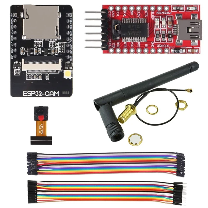 

ESP32-CAM WiFi Development Board+FT232RL FTDI + Jumper Wire for Arduino Raspberry Pi ESP32 Camera
