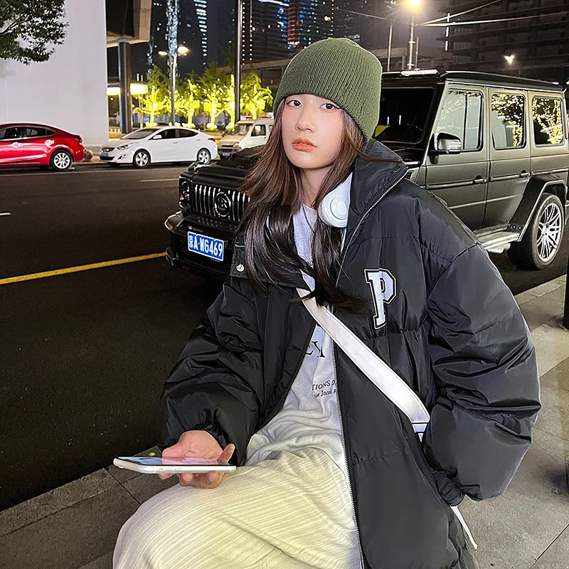 Large Pq knee length new medium length down cotton clothes Women's clothing 2022 winter temperament Versatile heavy cotton