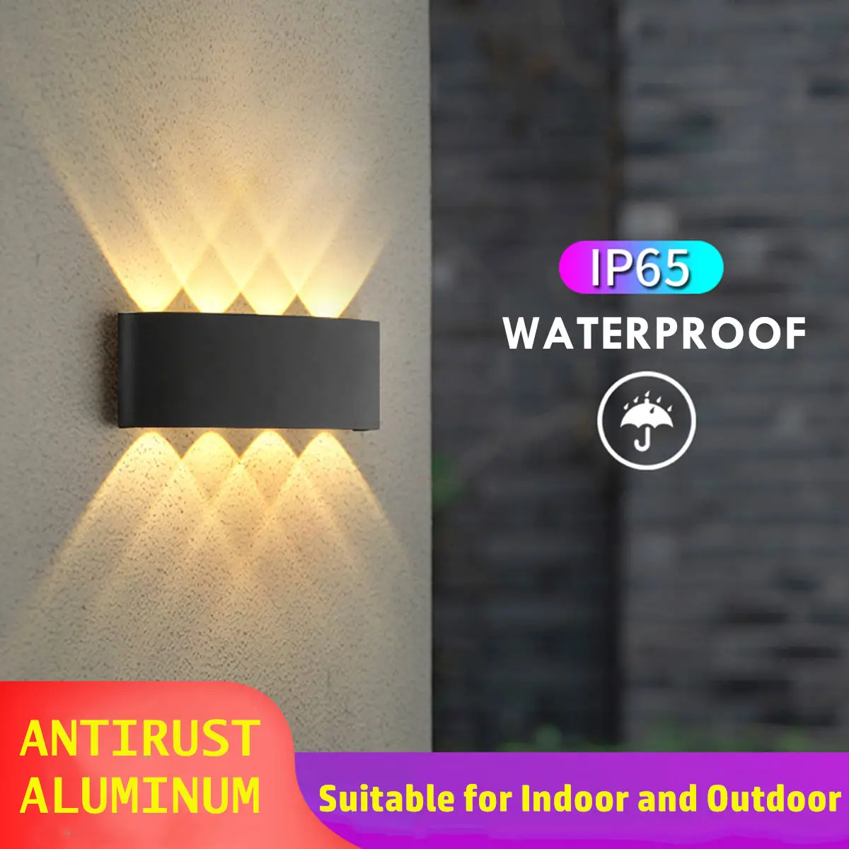 

IP65 LED Wall Lamp Outdoor Waterproof Garden Porch Lighting Fixtures Indoor Bedroom Living Room Stairs Wall Sconce Light 85-265V