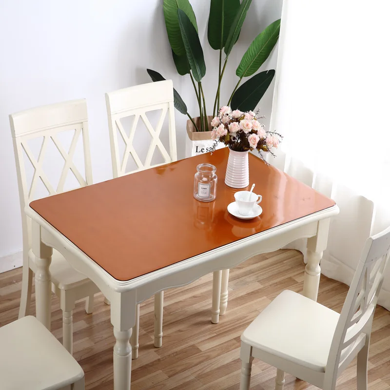 

Transparent Waterproof Kitchen Tablecloth Black Tablecloth Fireplace Oil Resistant Glass Soft Cloth Home Decor Accessories