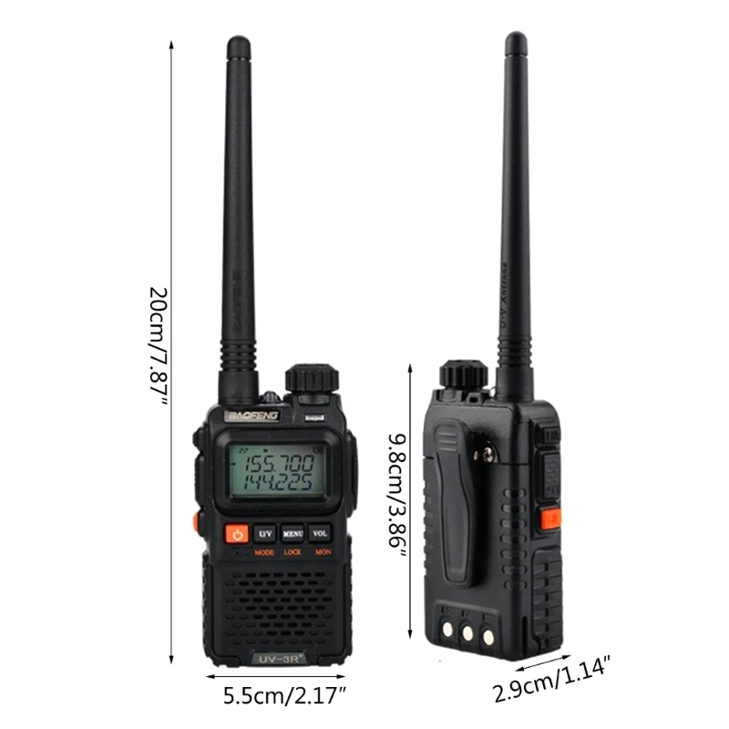 Walkie-Talkies for Adults Long Range 2-Way Radio VHF/UHF Handheld-Radio BF-UV-3R Drop Shipping