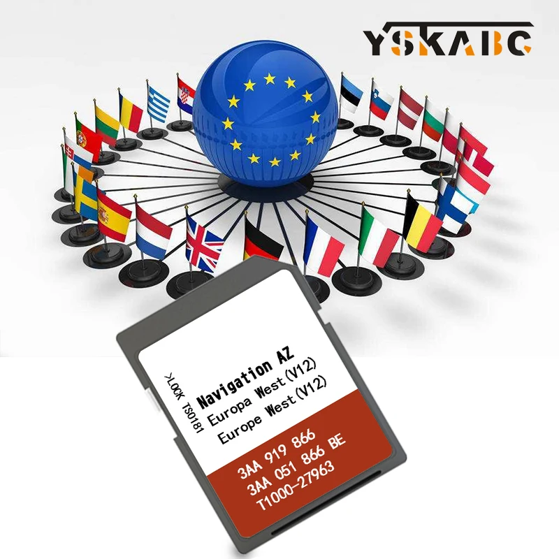 Обновленная навигация RNS315 AZ V12 WEST System 2021 SD-карта 8 ГБ для VW Golf Plus (A6) 2009-2014 автомобиль