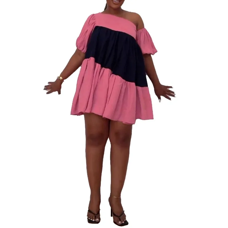 Wsfec L-3XL платья больших размеров для женщин летняя одежда с коротким рукавом