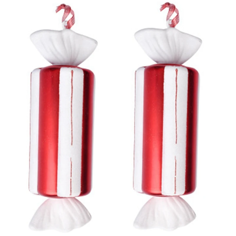 

Hot YO-2X Christmas Decorations Scene Layout Gift Ornaments Pendant DIY Candy 30CM Red And White Color Candy Stage Layout-B