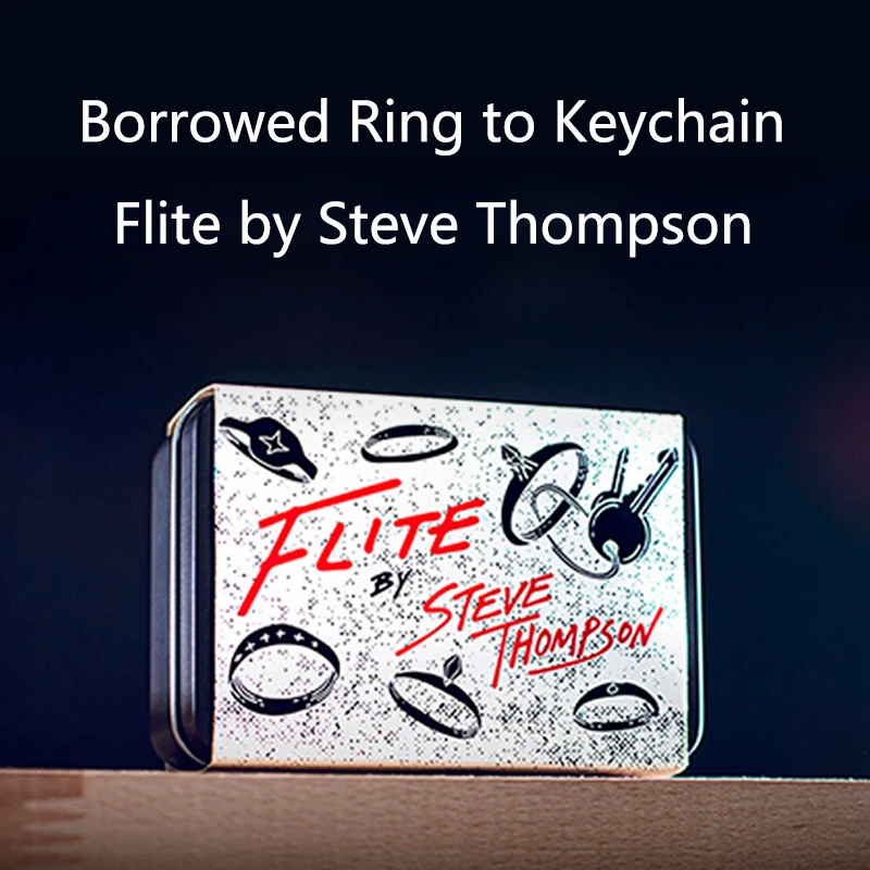 Magic Tricks Flite By Steve Thompson Borrowed Ring To Keychain Magia Magie Magicians Props Close Up Street Illusions Gimmicks