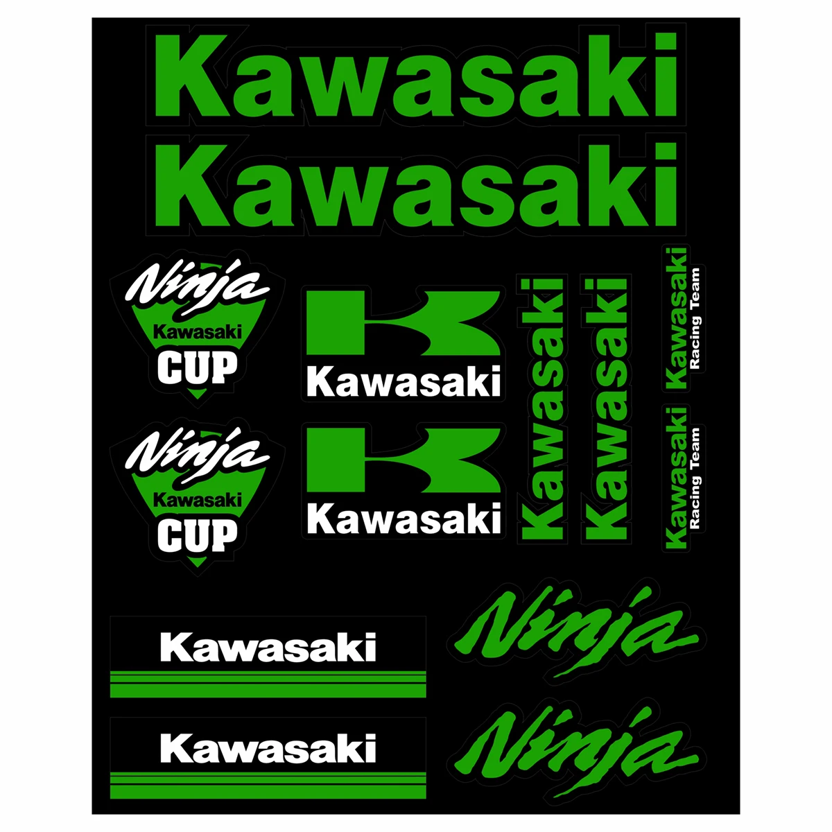 Светоотражающая зеленая наклейка на мотоцикл Kawasaki с логотипом Z800 Z750 Z900 Z1000 Zh2 Versys