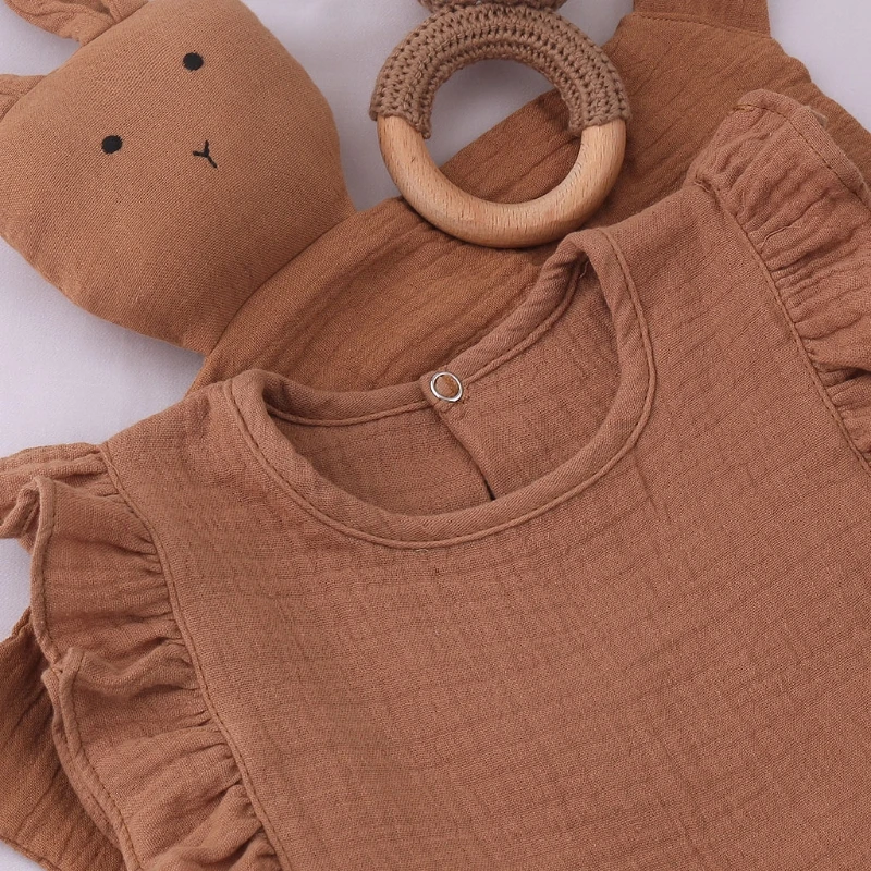 97BE 5 шт. нагрудник для кормления младенцев деревянный вязаный крючком