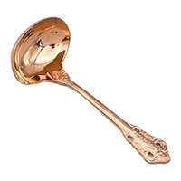 gorgeous 304 stainless steel gravy spoon antique small spoon for stirring mirror finished soup ladle spoonn