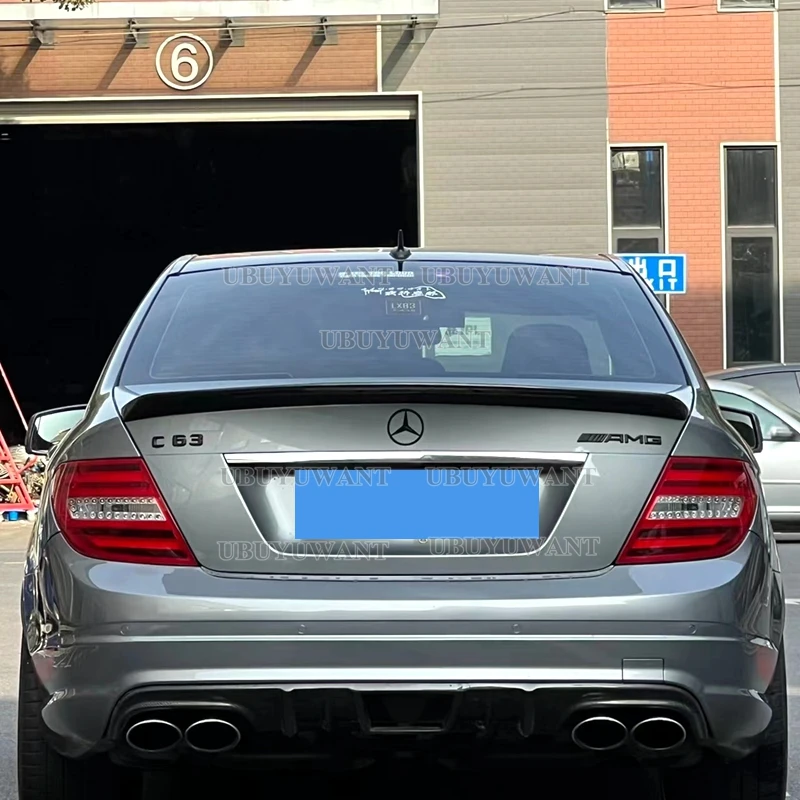 

Используйте для Benz C Class W204 спойлер 2007-2014 лет купе 2-дверный AMG Настоящее углеродное волокно заднее крыло V Style Аксессуары глянцевый черный