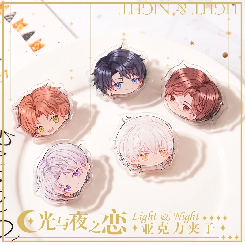 

Anime Light and Night Osborn Evan Sariel Charile Stationery PP Small Clip Q Version Cosplay Collection Cartoon Decor Xmas Gifts