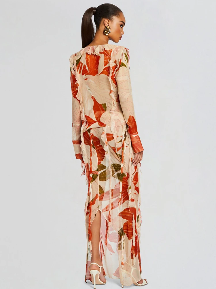 Женский пляжный костюм из двух предметов с принтом VC сексуальный V-образным