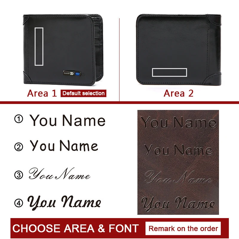 Умные кошельки с защитой от потери мужской кошелек из натуральной кожи