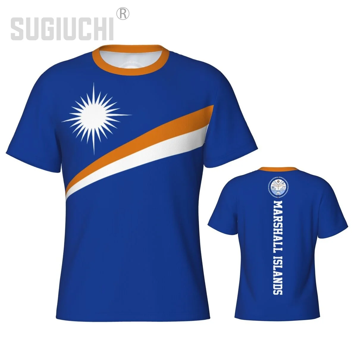 Узкая спортивная футболка с флагом Маршалловых островов 3D для мужчин и женщин