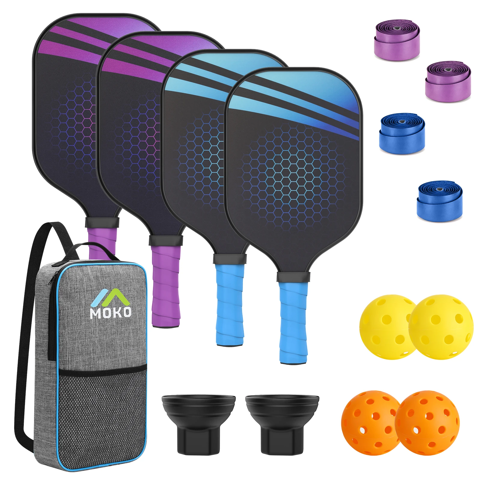 Pickleball Racket Composition Pickleball Paddle racket Set Carbon Fiber Composition PE Honeycom | Car ...