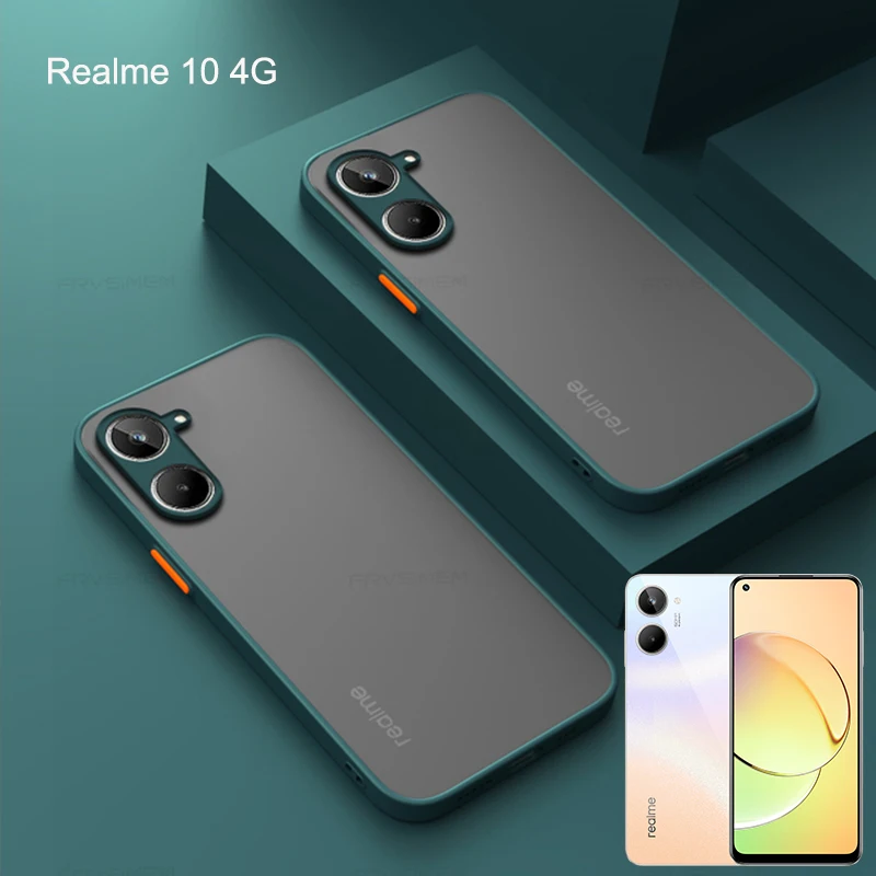 Противоударный защитный матовый чехол для Realme 10 4G Realme10 Real me 6 4 43 дюймов модный
