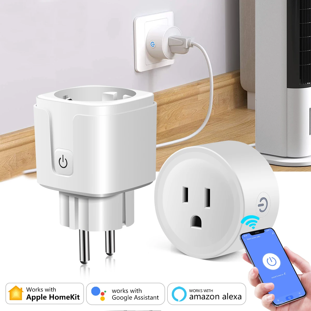 

EU US Wifi Smart Plug Homekit Smart Socket Tuya Smart Life Automation Switch Work with Siri Alexa Google Home