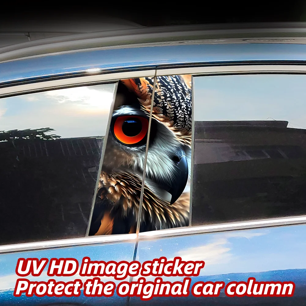 Наклейки на автомобиль с изображением совы забавные автомобильные стойки B