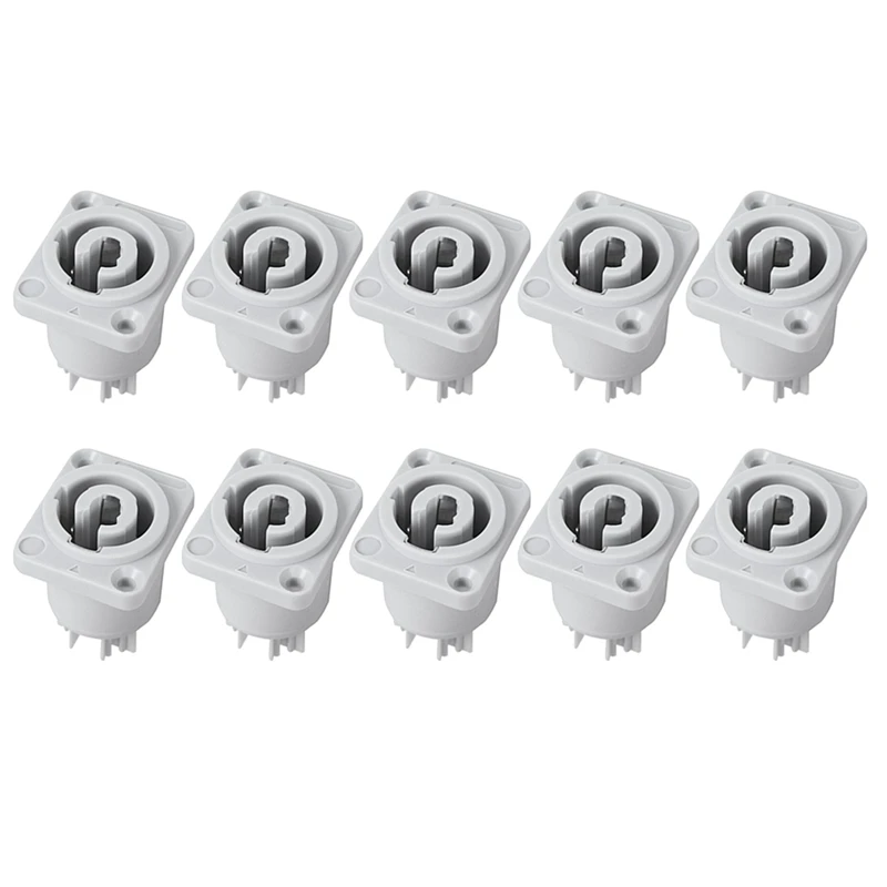 

20PCS Powercon Connector 3 Pins 20A 250V Power Speaker Panel Socket Female For LED Screen Stage Lighting,Grey