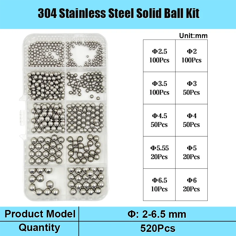 

Стальные шарики из нержавеющей стали 304 A2 2-12 мм