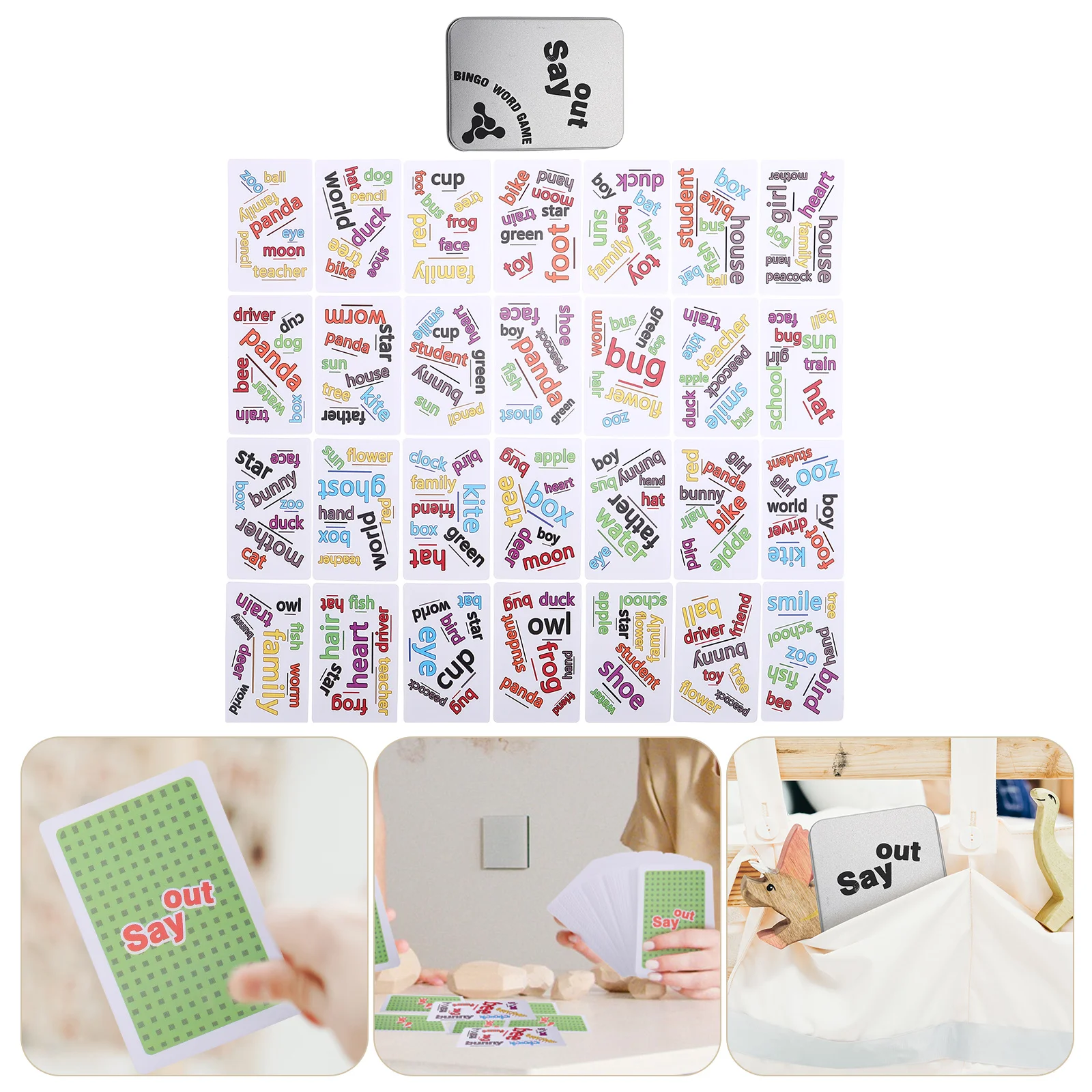 

1 Set Interesting Words Game Toys Creative English Words Spelling Game Party Game Props Words Learning Toys for Banquet Home