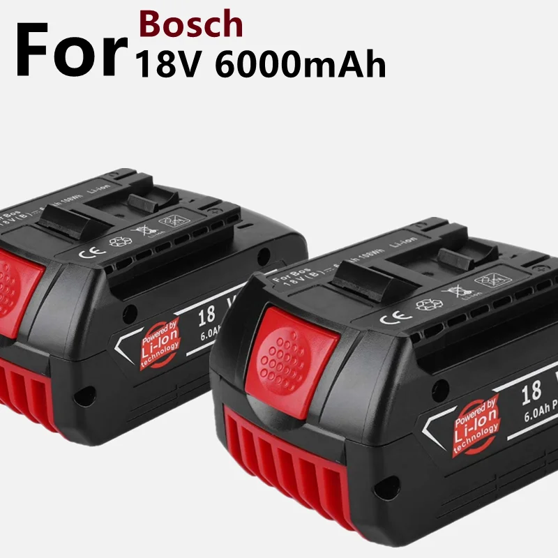 

2022 18V 6000Mah Oplaadbare Batterij Voor Bosch 18V Batterij Backup 6.0A Draagbare Vervanging Voor Bosch BAT609 Indicator licht
