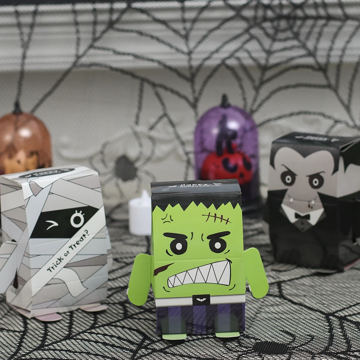 

Счастливая Женская Подарочная коробка для печенья, украшение для Хэллоуина, детские бумажные упаковочные пакеты, фокусы или подарки