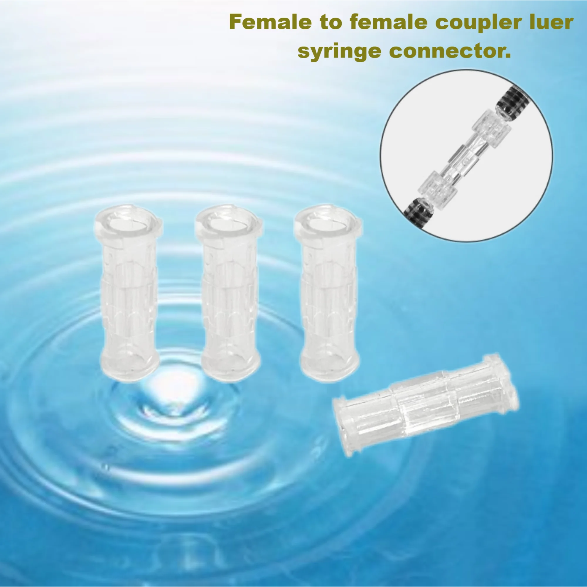 Прозрачный шприц Luer Thread Connector PPMaterial, двухсторонний соединитель, простой и прочный в стерильной среде