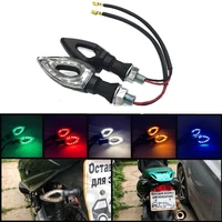 jwopr motorcycle general led warning water signal lamp personality loophole abs shell turn signal lamp modification accessories