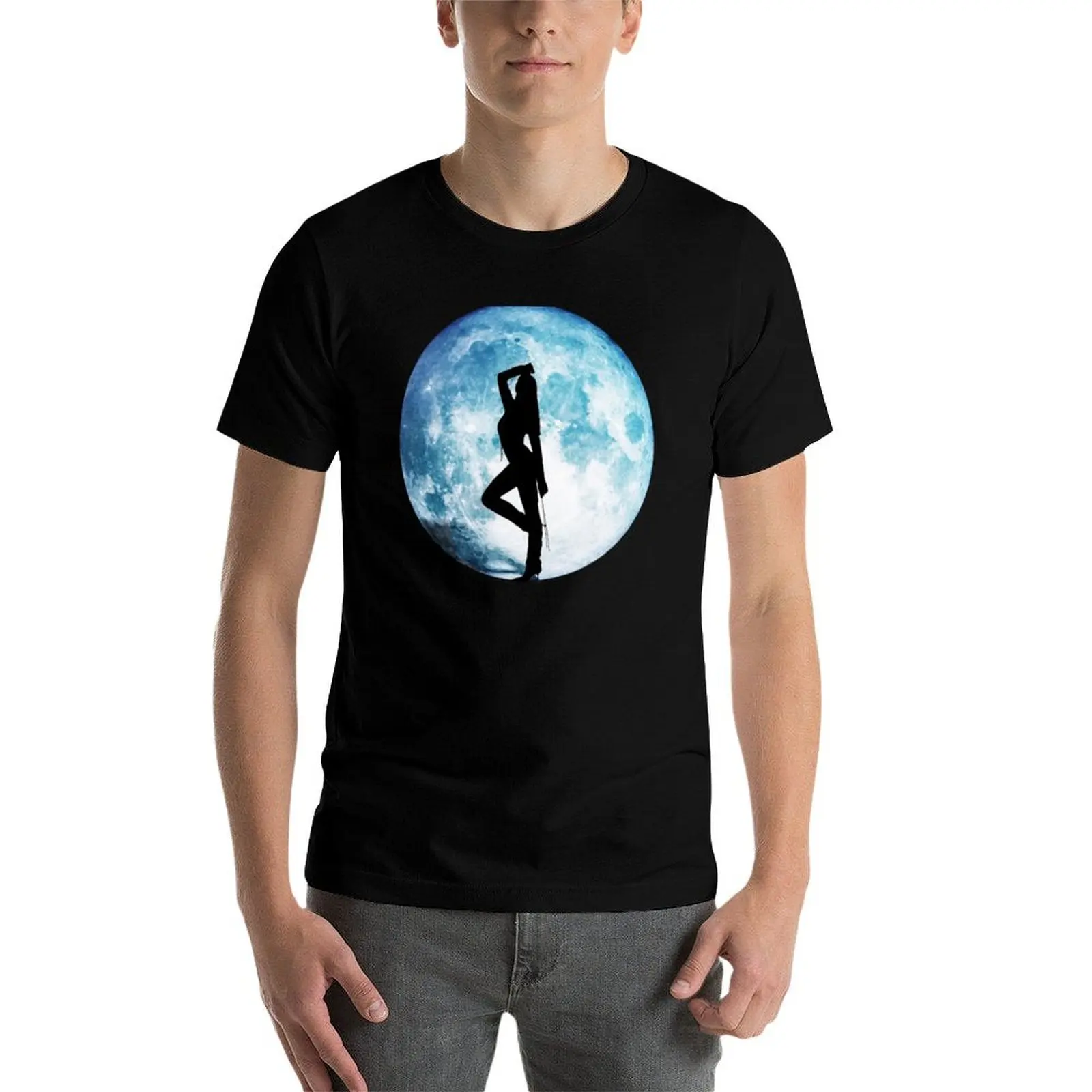 Мужская быстросохнущая футболка с изображением синей Луны