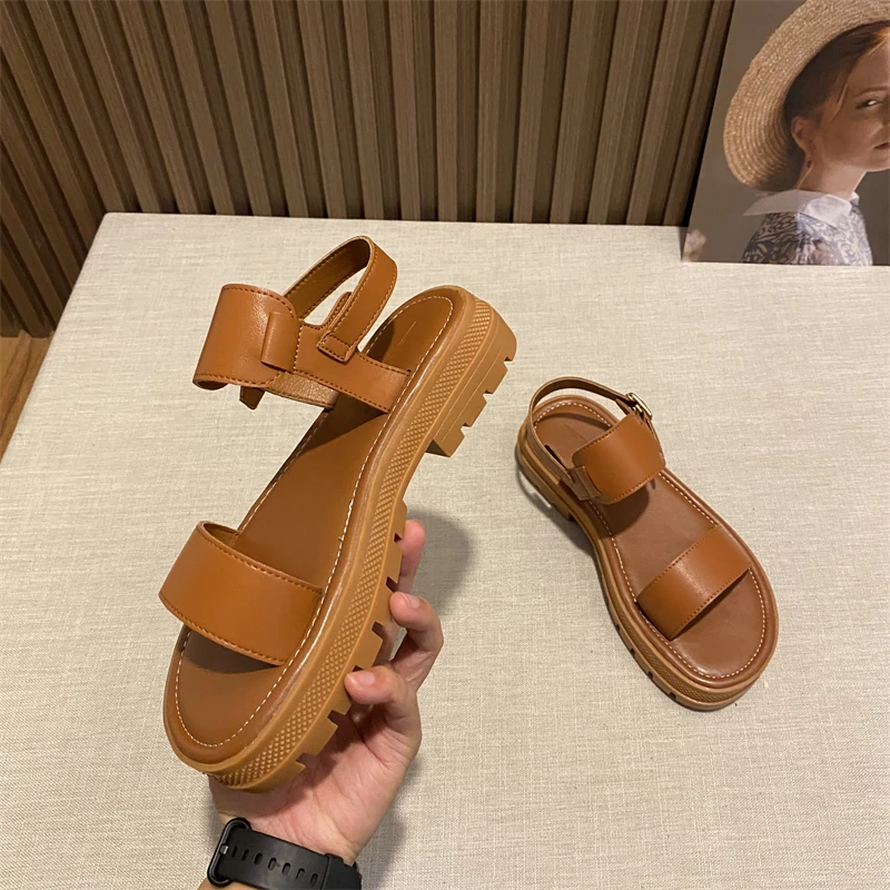 

Platform Sandals Women's Summer Shoes 2022 Designer Gladiator Roman Sports Casual Sneakers for New Elegant Medium Black Heels