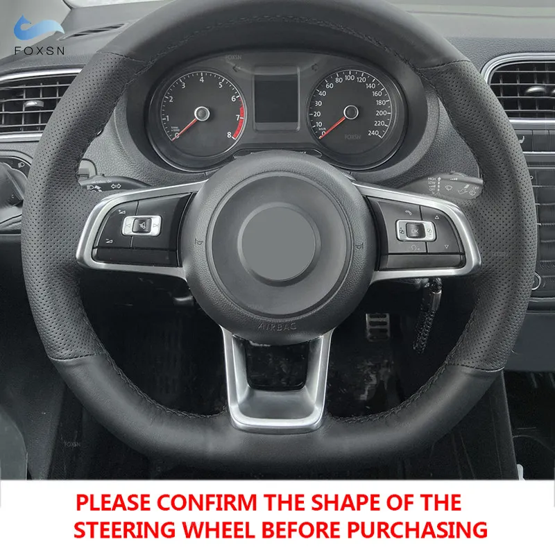 Автомобильные аксессуары перфорированная кожа из микрофибры чехол на руль для VW