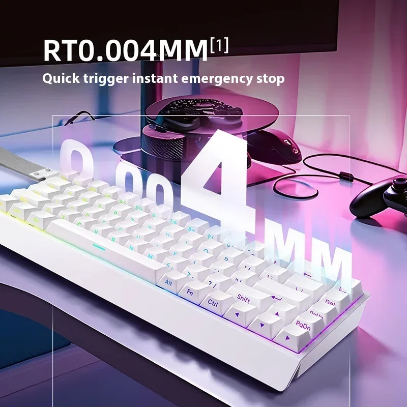 Фото НОВАЯ Игровая магнитная механическая клавиатура IROK Mercury68 PRO MAX RT0,001 мм, 8K, задержка 0,125 мс, проводная игровая клавиатура с RGB-подсветкой №3