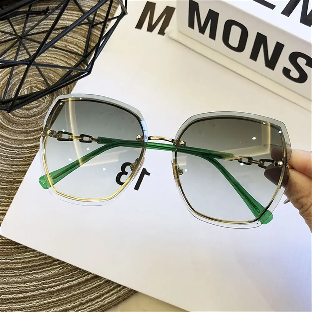 

Vintage Accessories Eyewear UV400 Shades Rimless Square Sunglasses Designer Sun Glasses Women's Polarized Sunglasses