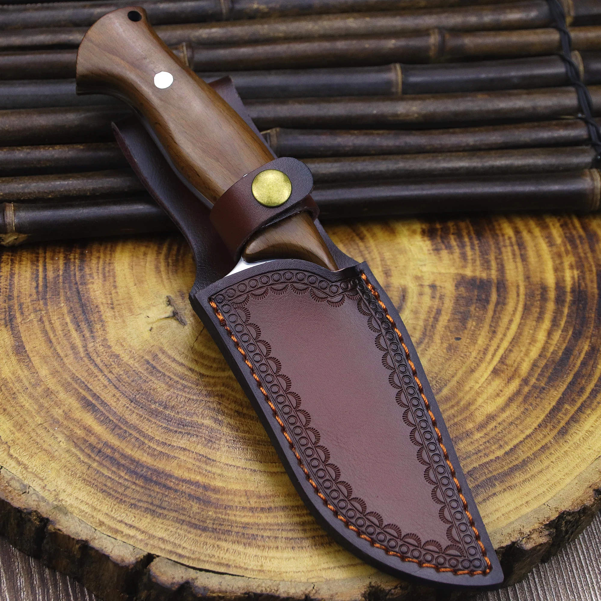 WPKOPYA U.S.A (Troll) 440C All Tang Охотничий нож для улицы выживания в кемпинге тактический