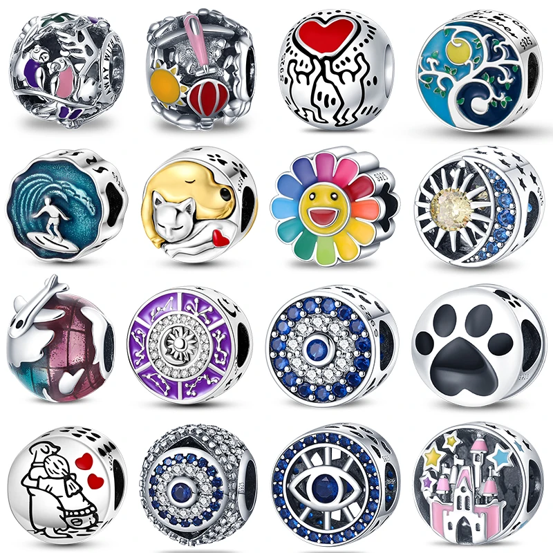 

Женский кулон из серебра 925 пробы, с круглыми бусинами