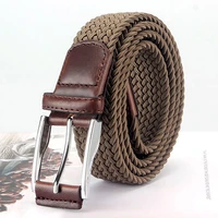 woven belt women casual men luxury brand daily use wild pin buckle elastic elastic quick release korean version of the belt 2218